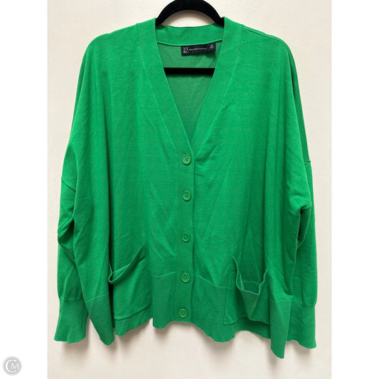 Sweater Cardigan By New York And Co In Green, Size: 2x