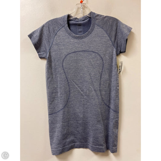 Athletic Top Short Sleeve By Lululemon In Blue, Size: M