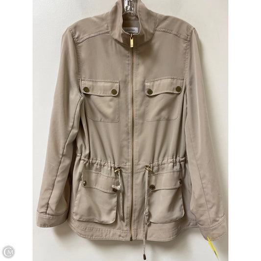 Jacket Utility By Calvin Klein In Tan, Size: M
