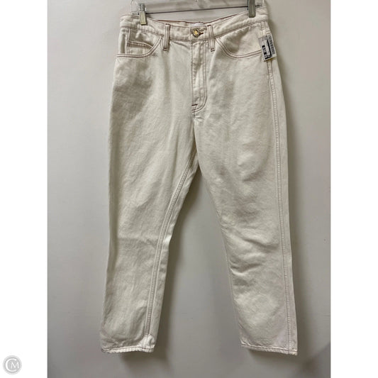 Jeans Straight By Frame In Cream, Size: 8