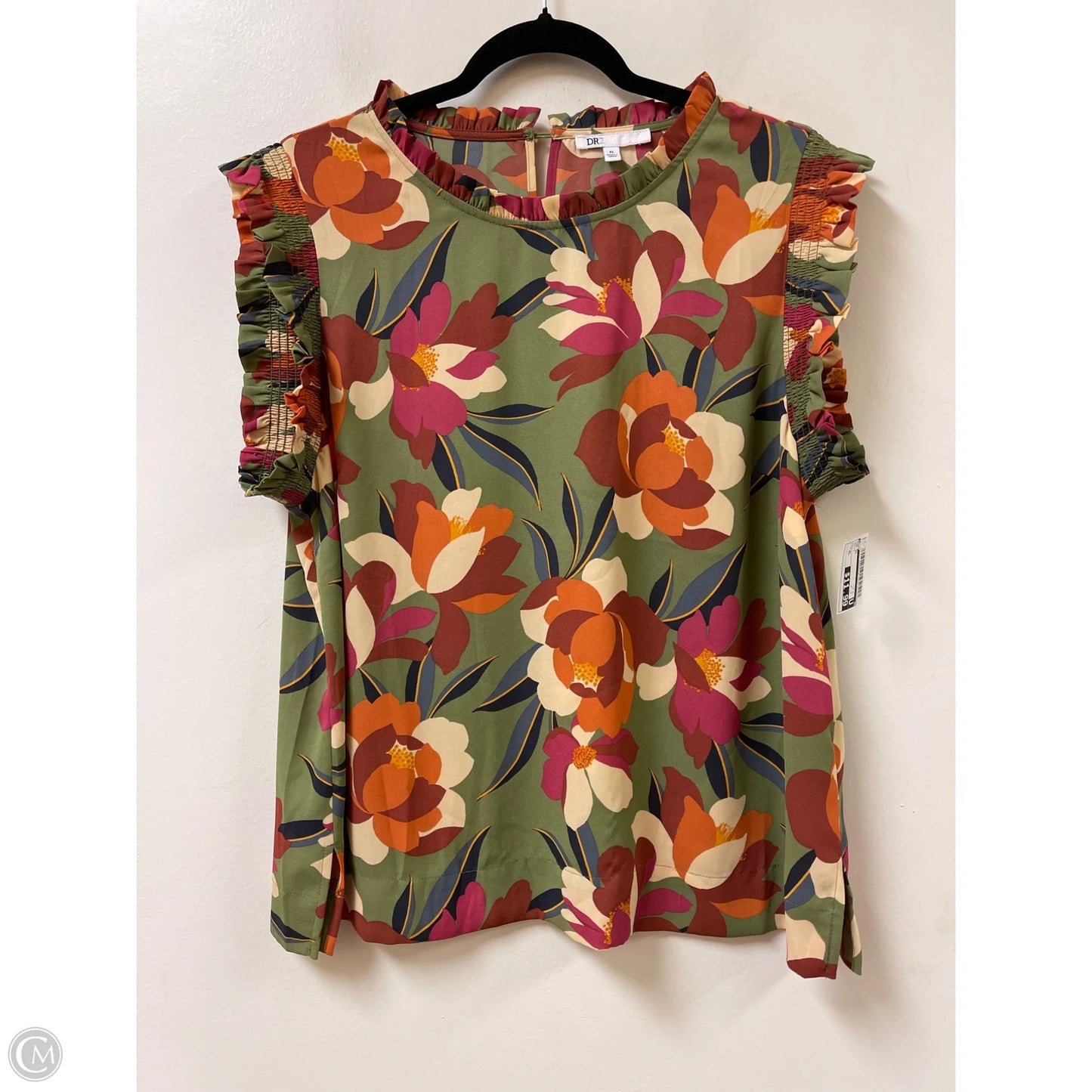 Top Short Sleeve By Dr2 In Multi-colored, Size: Xl