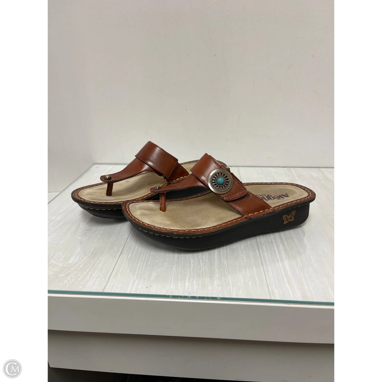 Sandals Flip Flops By Alegria In Brown, Size: 8.5