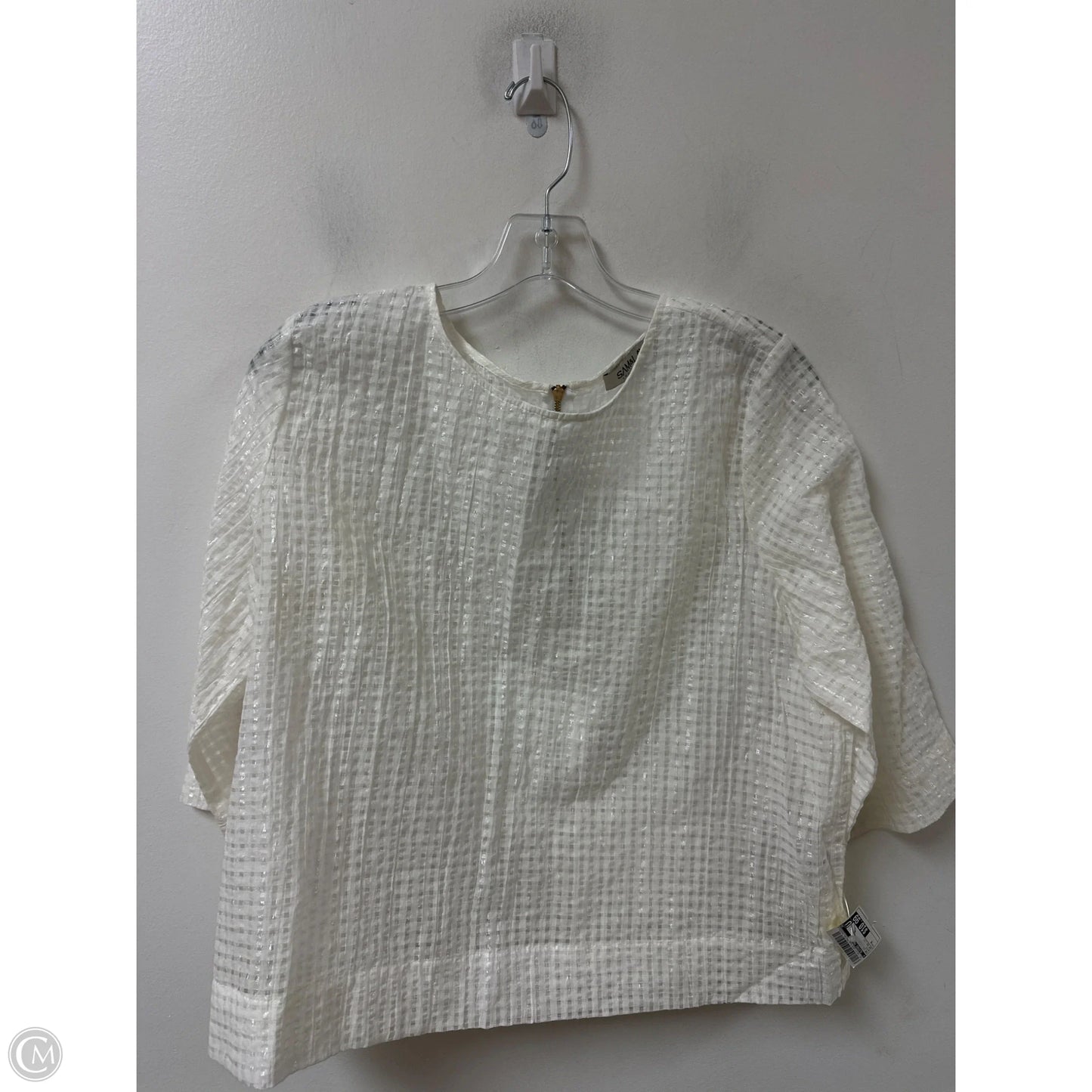Top Long Sleeve By Clothes Mentor In White, Size: M