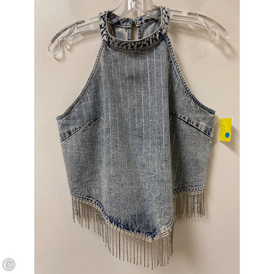Top Sleeveless By Blue B In Blue Denim, Size: M