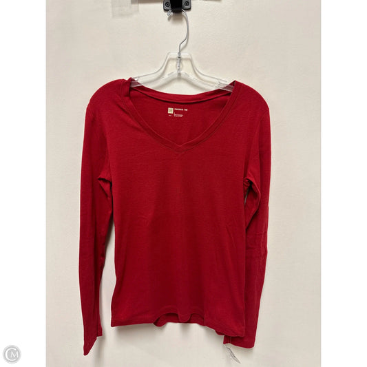 Top Long Sleeve By Gap In Red, Size: L