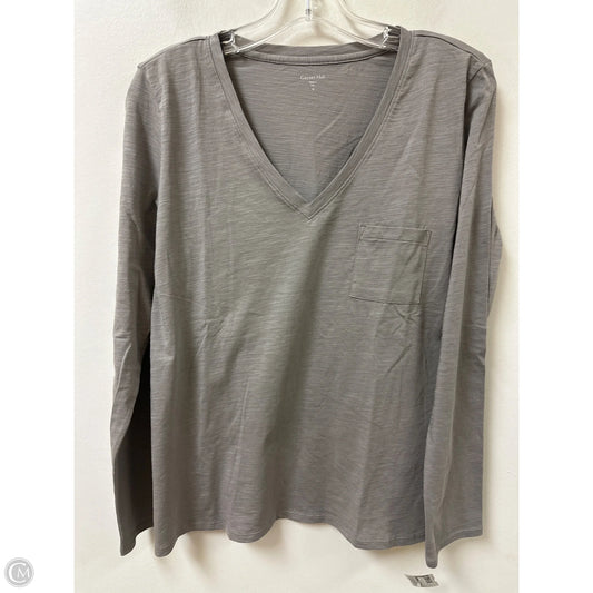 Top Long Sleeve By Garnet Hill In Grey, Size: M