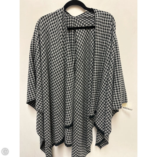 Sweater Cardigan Cashmere By Clothes Mentor In Black & Grey, Size: Osfm