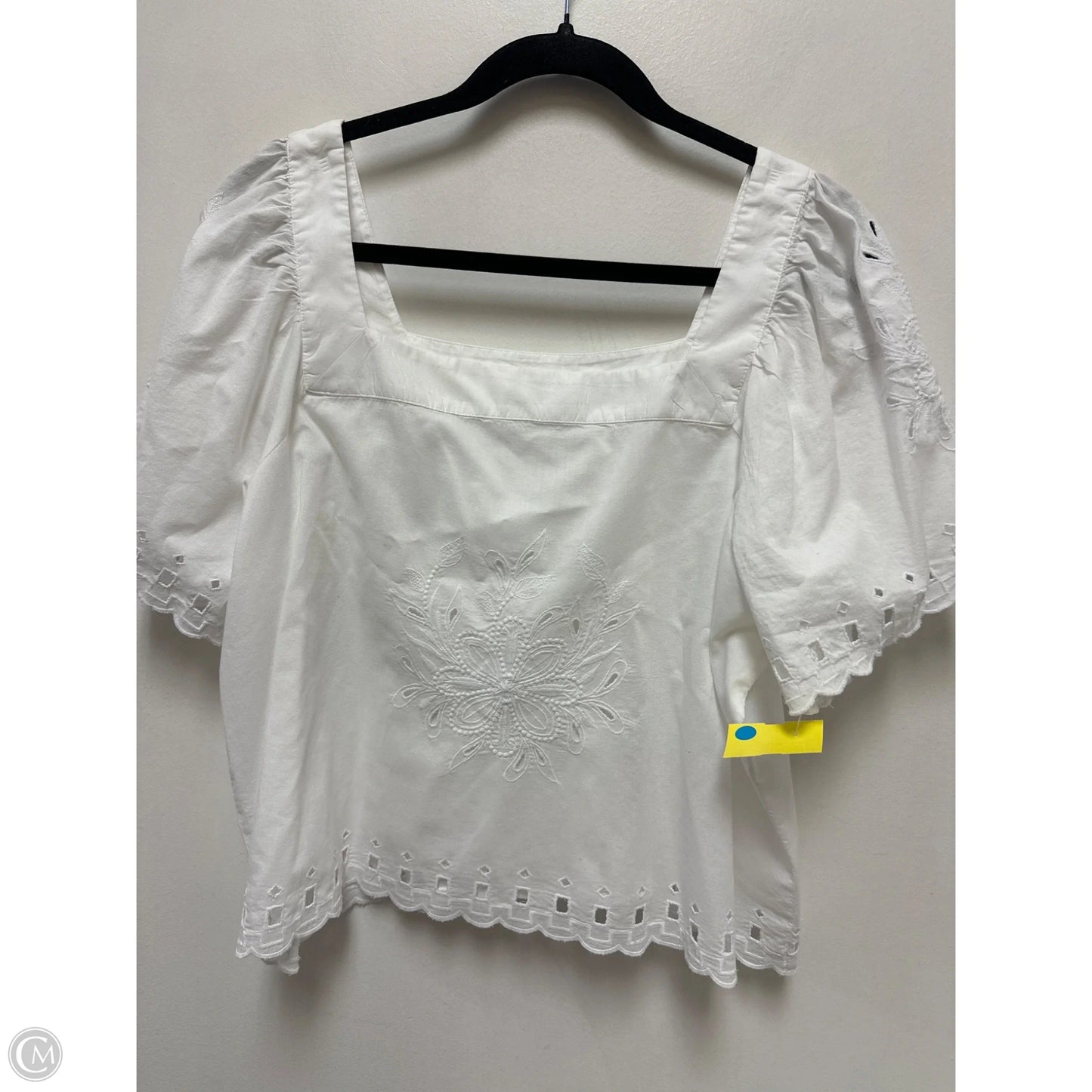Top Short Sleeve By Loft In White, Size: M