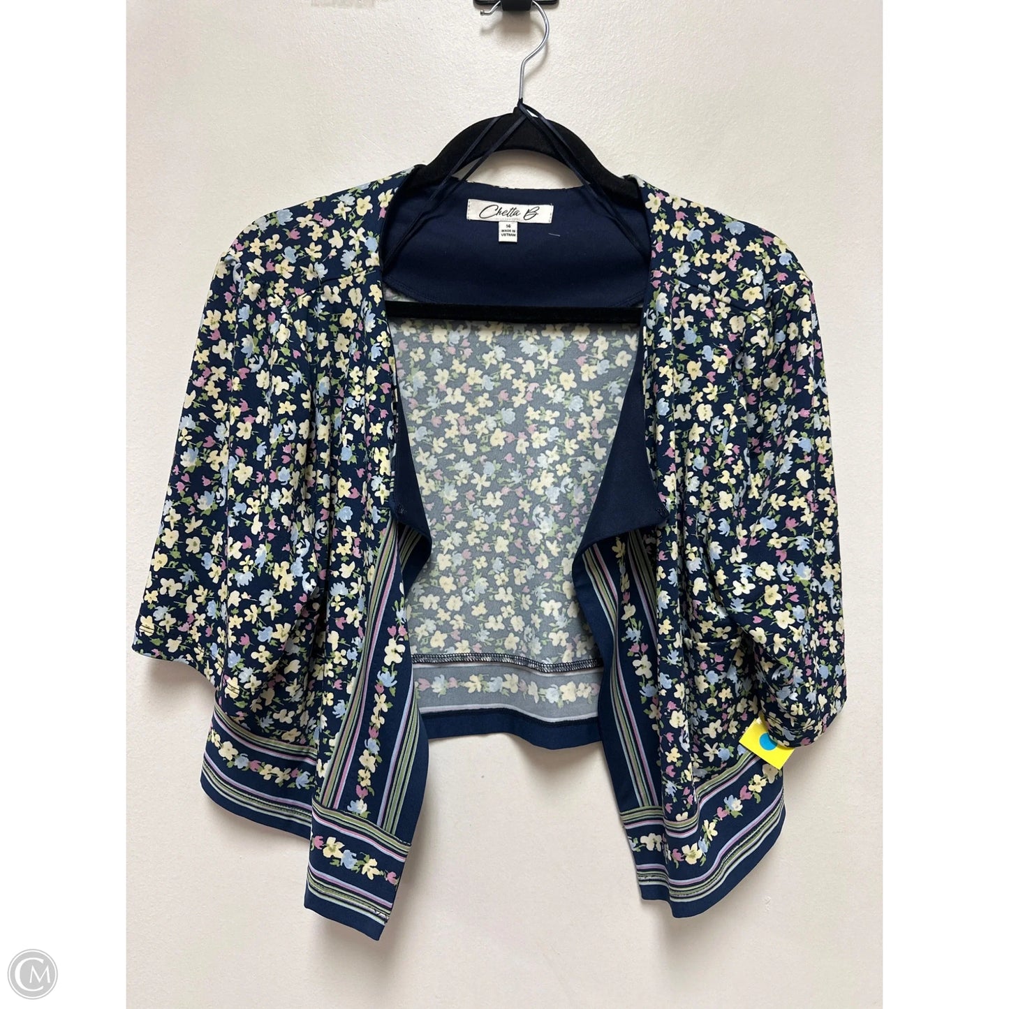 Sweater Cardigan By Clothes Mentor In Floral Print, Size: Xl