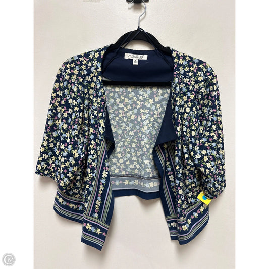 Sweater Cardigan By Clothes Mentor In Floral Print, Size: Xl