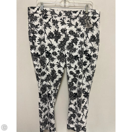Pants Leggings By Hue In Floral Print, Size: Xl