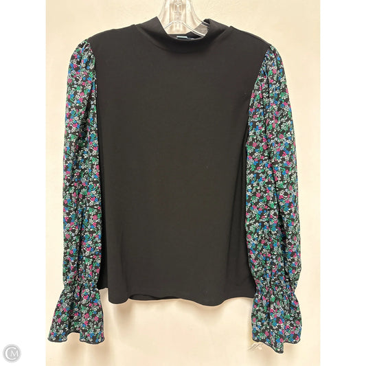 Top Long Sleeve By Cece In Black, Size: M