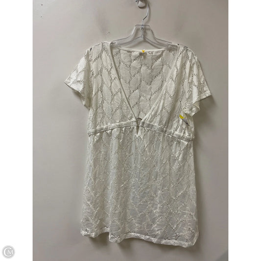 Swimwear Cover-up By Clothes Mentor In White, Size: 1x