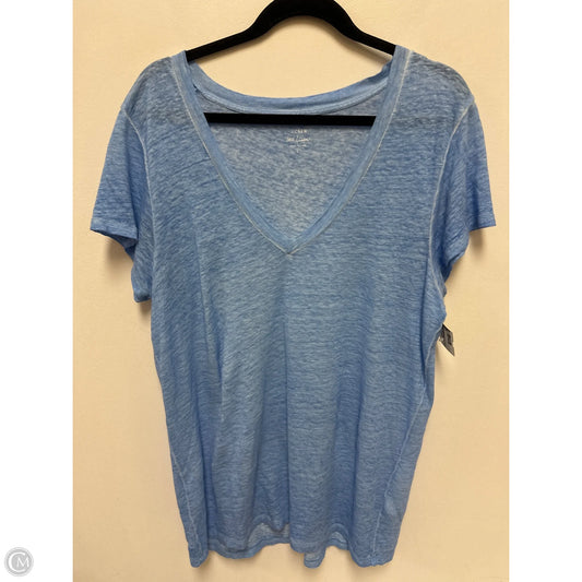 Top Short Sleeve By J. Crew In Blue, Size: L