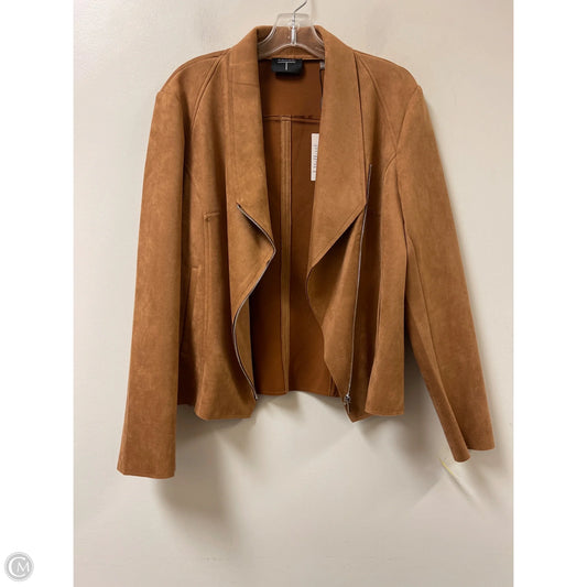 Jacket Moto By T Tahari In Tan, Size: Xl