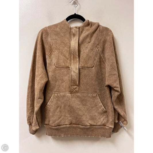 Sweatshirt Hoodie By Zenana Outfitters In Brown, Size: S