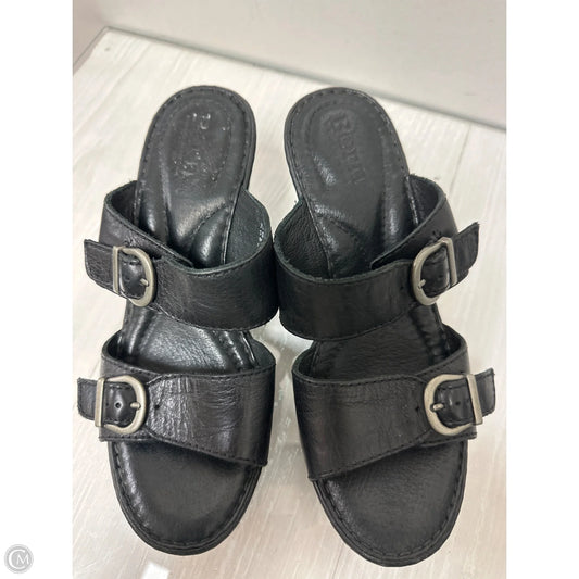 Sandals Heels Block By Born In Black, Size: 7