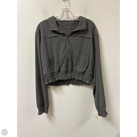 Athletic Jacket By Clothes Mentor In Grey, Size: L