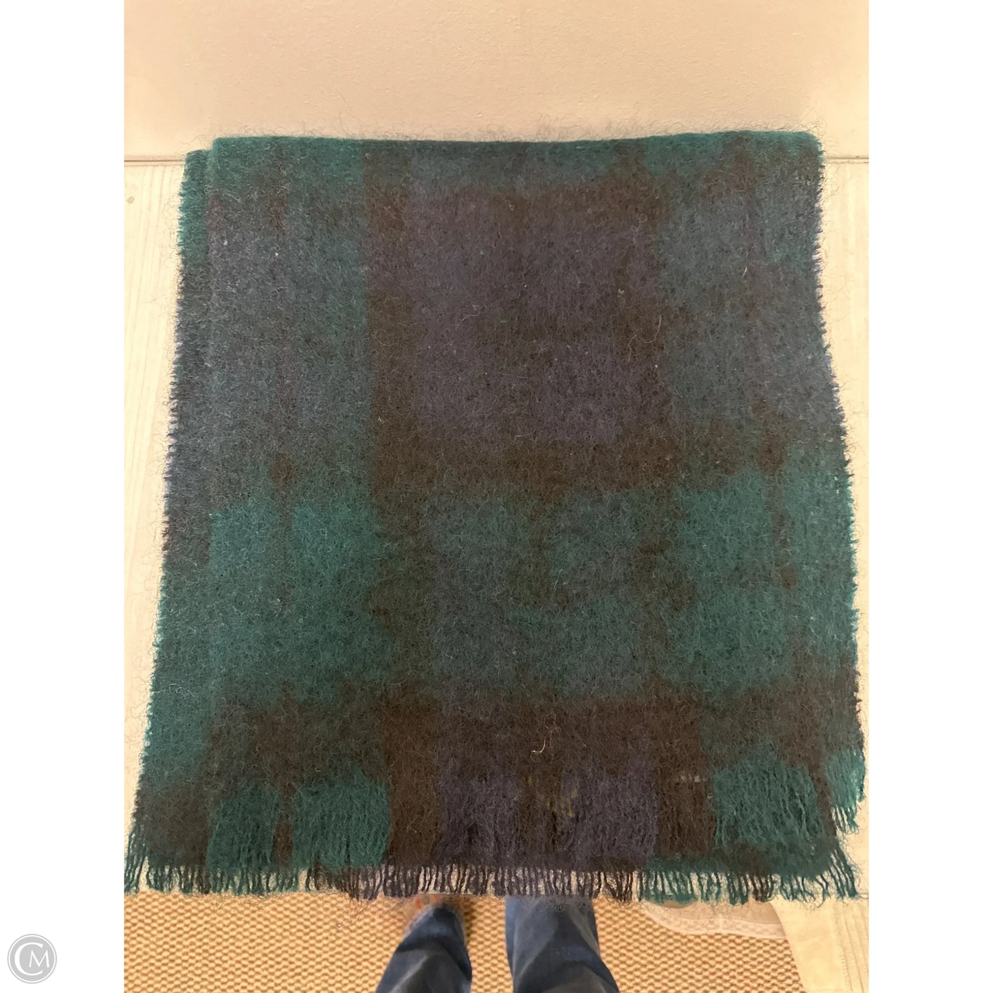 Scarf Winter By Clothes Mentor In Blue & Green
