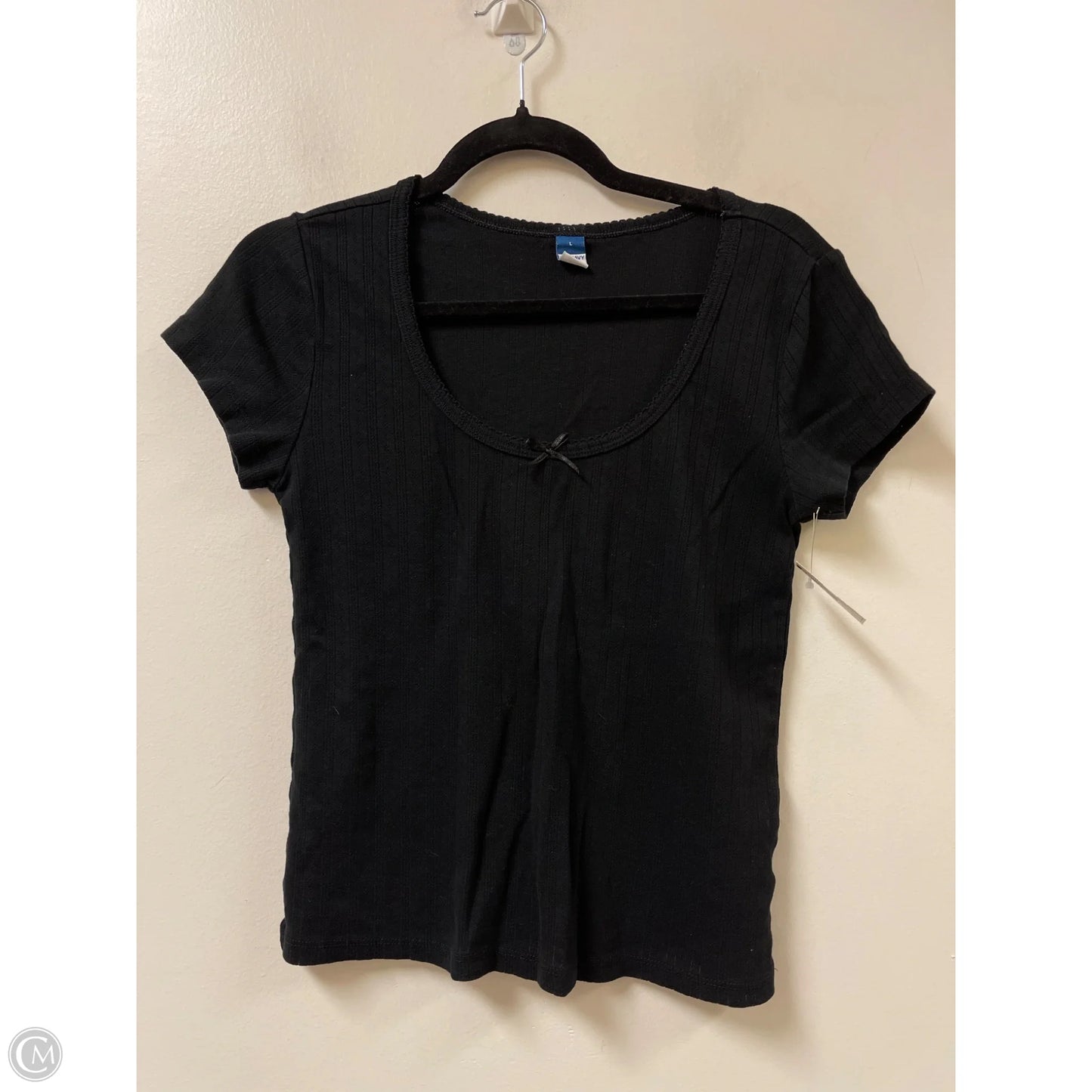 Top Short Sleeve By Old Navy In Black, Size: L