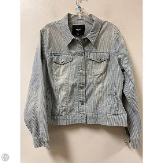 Jacket Denim By Nine West In Blue, Size: Xl