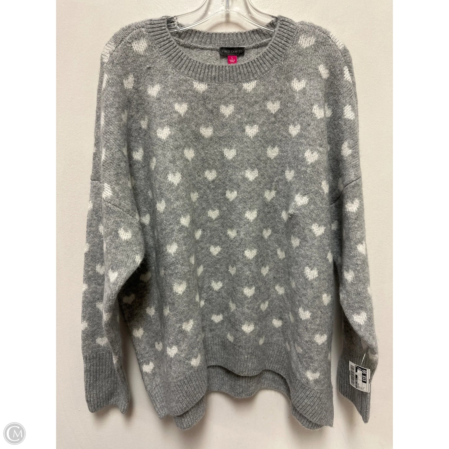 Sweater By Vince Camuto In Grey, Size: L