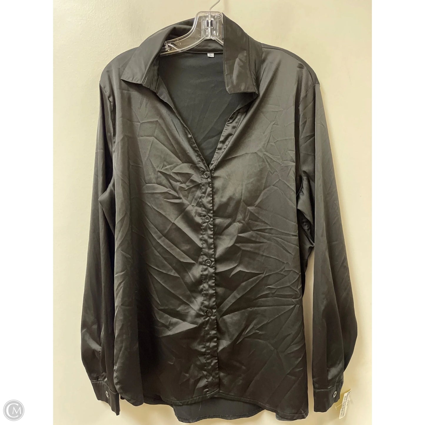 Blouse Long Sleeve By Clothes Mentor In Black, Size: Xl