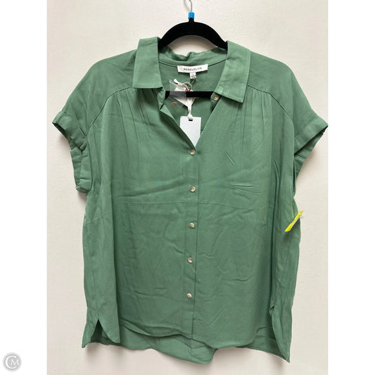 Blouse Short Sleeve By Rose And Olive In Green, Size: L