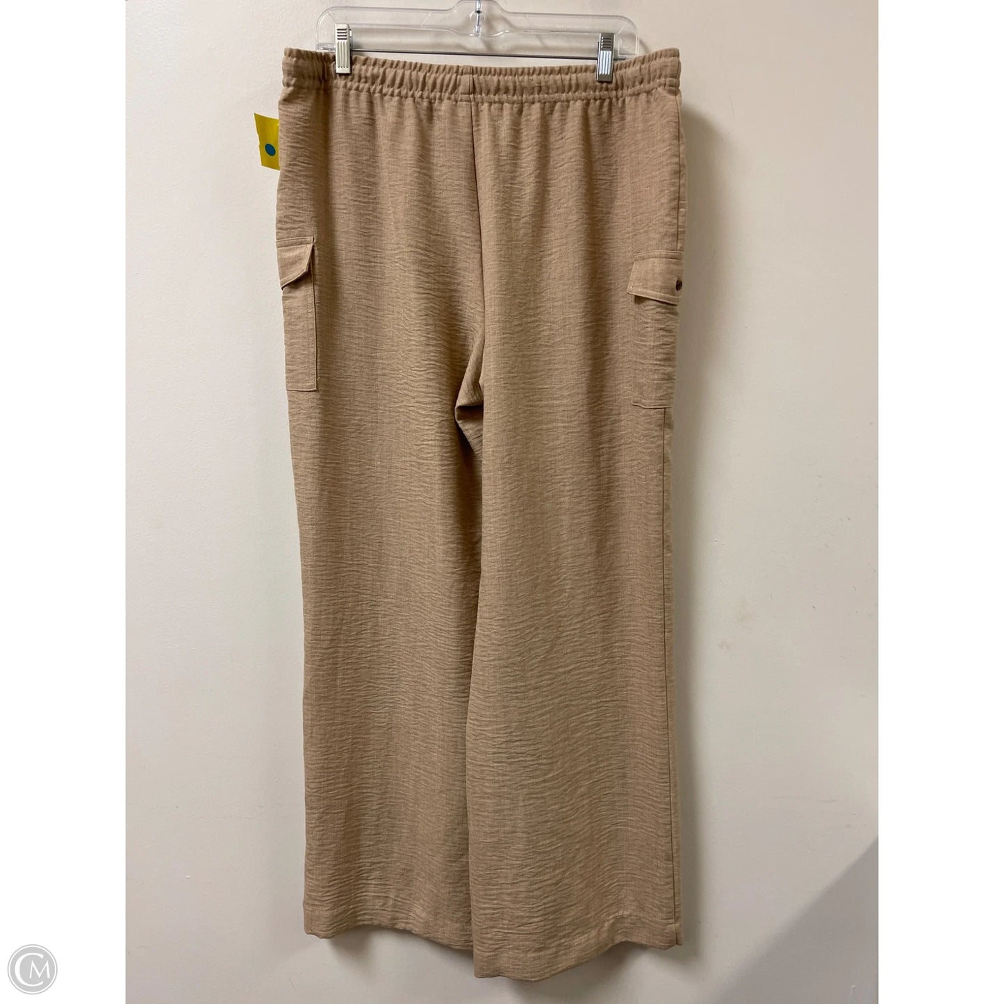 Pants Wide Leg By Calvin Klein In Tan, Size: L