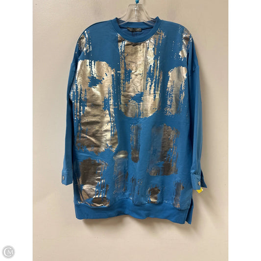 Tunic Long Sleeve By Clothes Mentor In Blue, Size: M