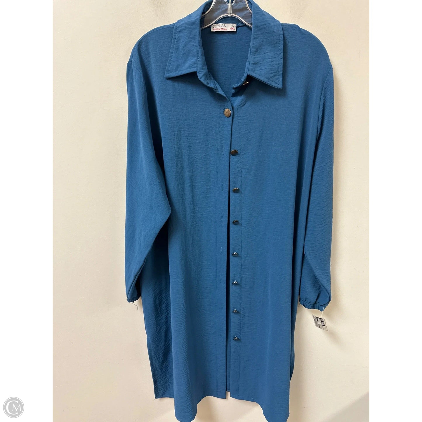 Dress Casual Midi By Clothes Mentor In Blue, Size: L