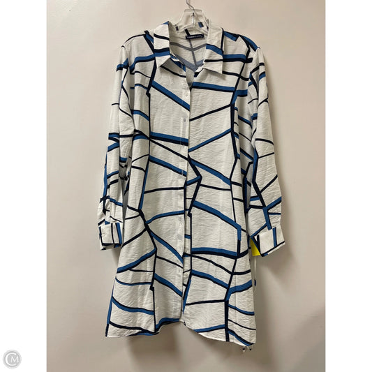 Dress Casual Midi By Clothes Mentor In Blue, Size: L