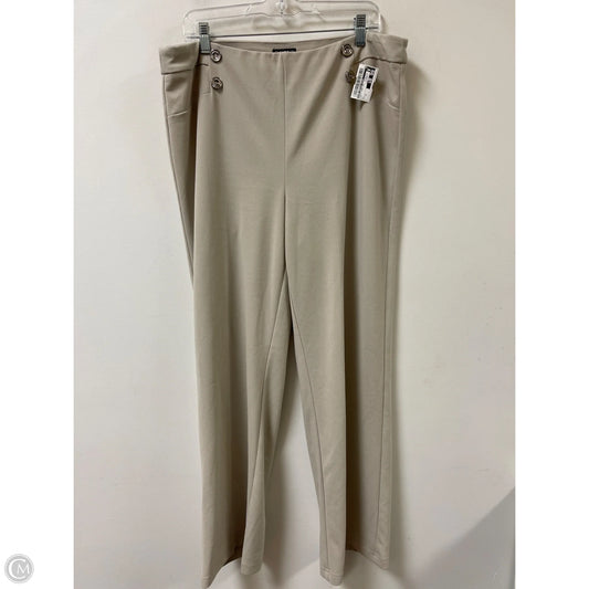 Pants Wide Leg By Soho Design Group In Tan, Size: Xl