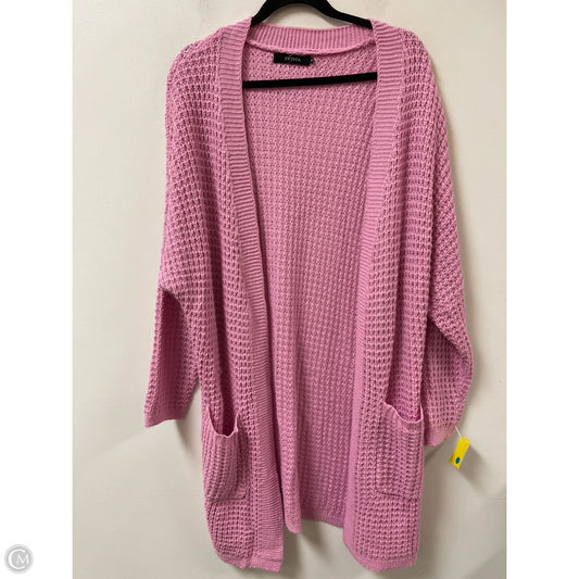 Sweater Cardigan By Zesica In Pink, Size: M