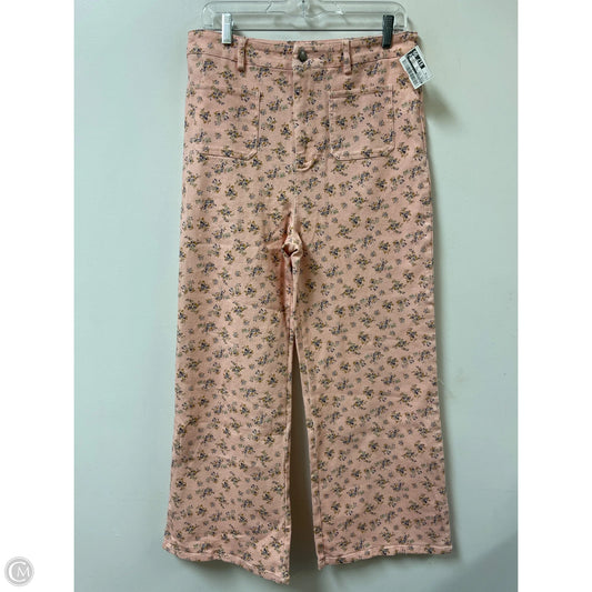 Jeans Wide Leg By Anniewear In Floral Print, Size: 12
