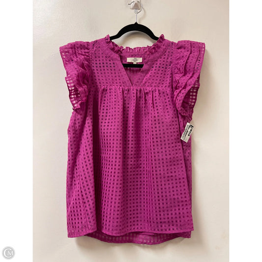 Top Short Sleeve By Entro In Purple, Size: M