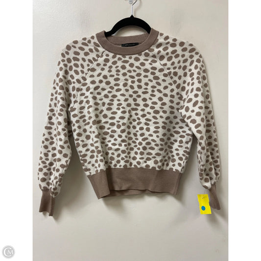 Sweater By Ann Taylor In Brown & Cream, Size: Xxsp