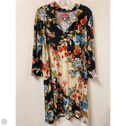 Dress Casual Midi By Johnny Was In Multi-colored, Size: L