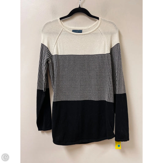 Top Long Sleeve By Karen Scott In Black & White, Size: S