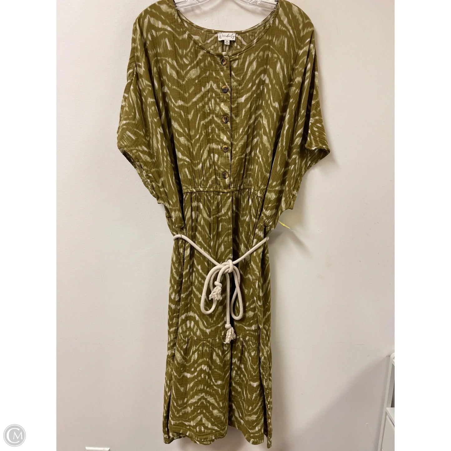 Dress Casual Maxi By Wonderly In Green, Size: 4x