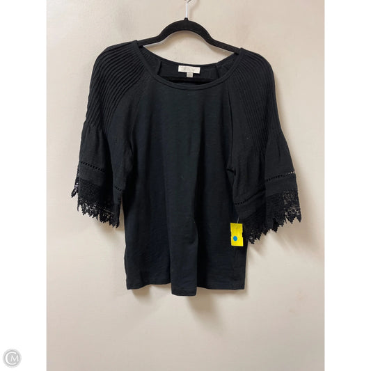 Top Short Sleeve By Eri + Ali In Black, Size: Xs