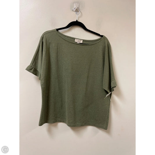 Top Short Sleeve By Loft In Green, Size: S