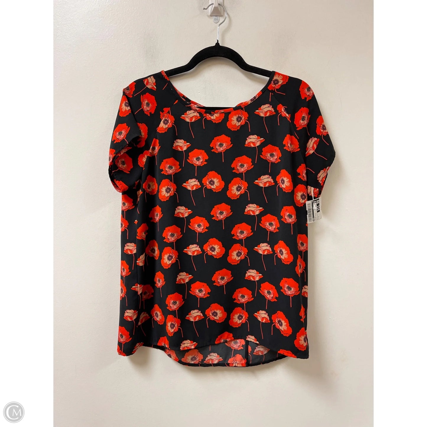 Top Short Sleeve By Cabi In Floral Print, Size: S