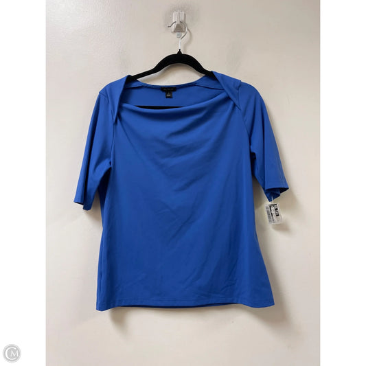 Top Short Sleeve By Ann Taylor In Blue, Size: M