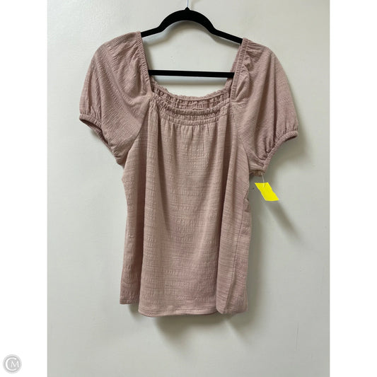 Top Short Sleeve By Wonderly In Pink, Size: S