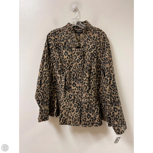 Jacket Denim By Lane Bryant In Animal Print, Size: 4x
