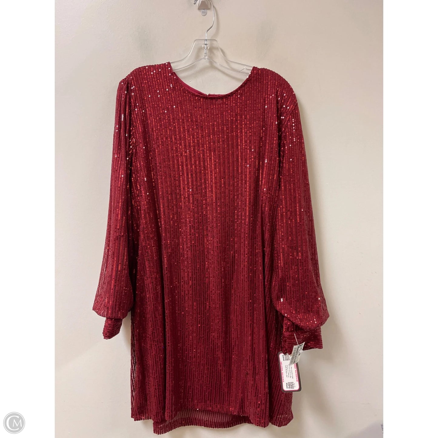Dress Casual Midi By Clothes Mentor In Red, Size: 1x