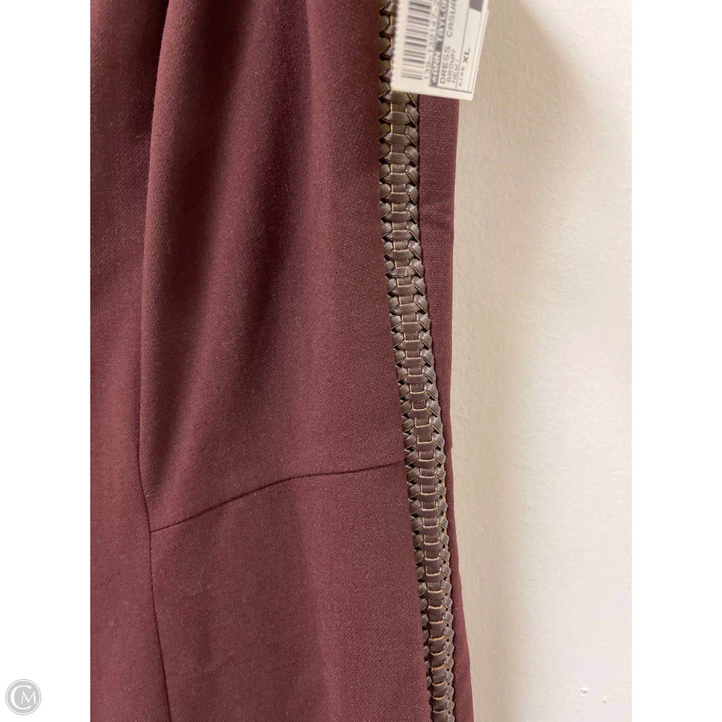 Dress Casual Midi By Ann Taylor In Brown, Size: Xl