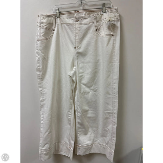 Jeans Wide Leg By Chicos In Cream, Size: 20