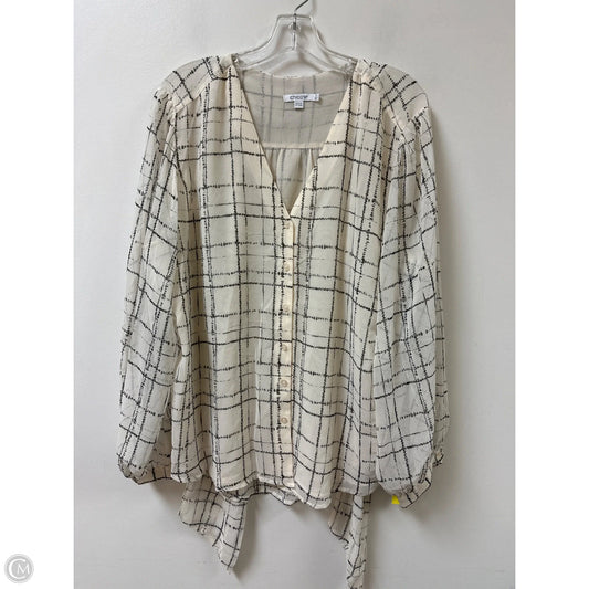 Blouse Long Sleeve By Chicos In Cream, Size: 2x